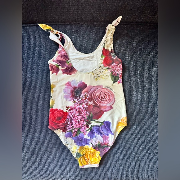 NEW Dolce & Gabbana Floral Swimsuit Girl 9/10 Years - Picture 5 of 7